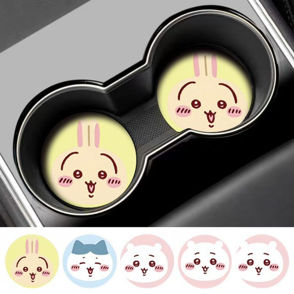 Car Accessories Japan - 2pcs Chiikawa Car Anti Slip Cup