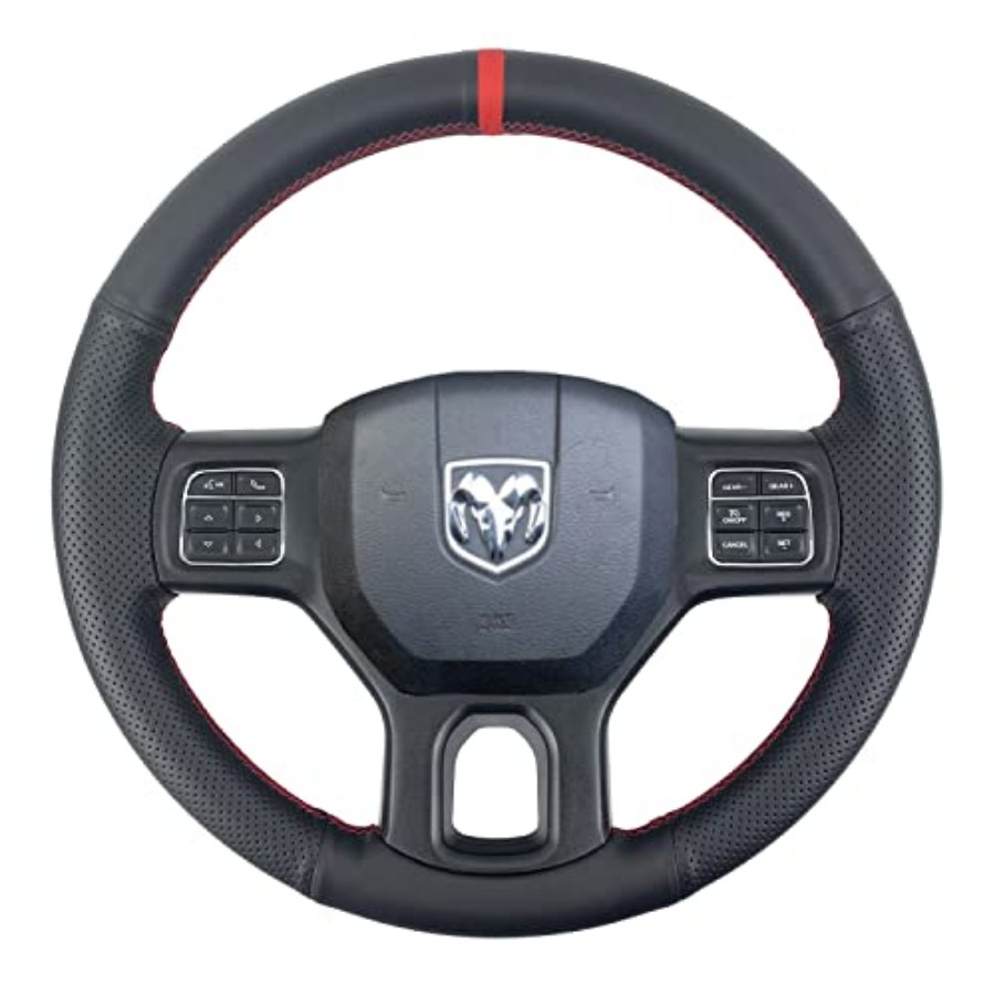 Steering Wheel Cover - Black Side Perforated Leather er Steering