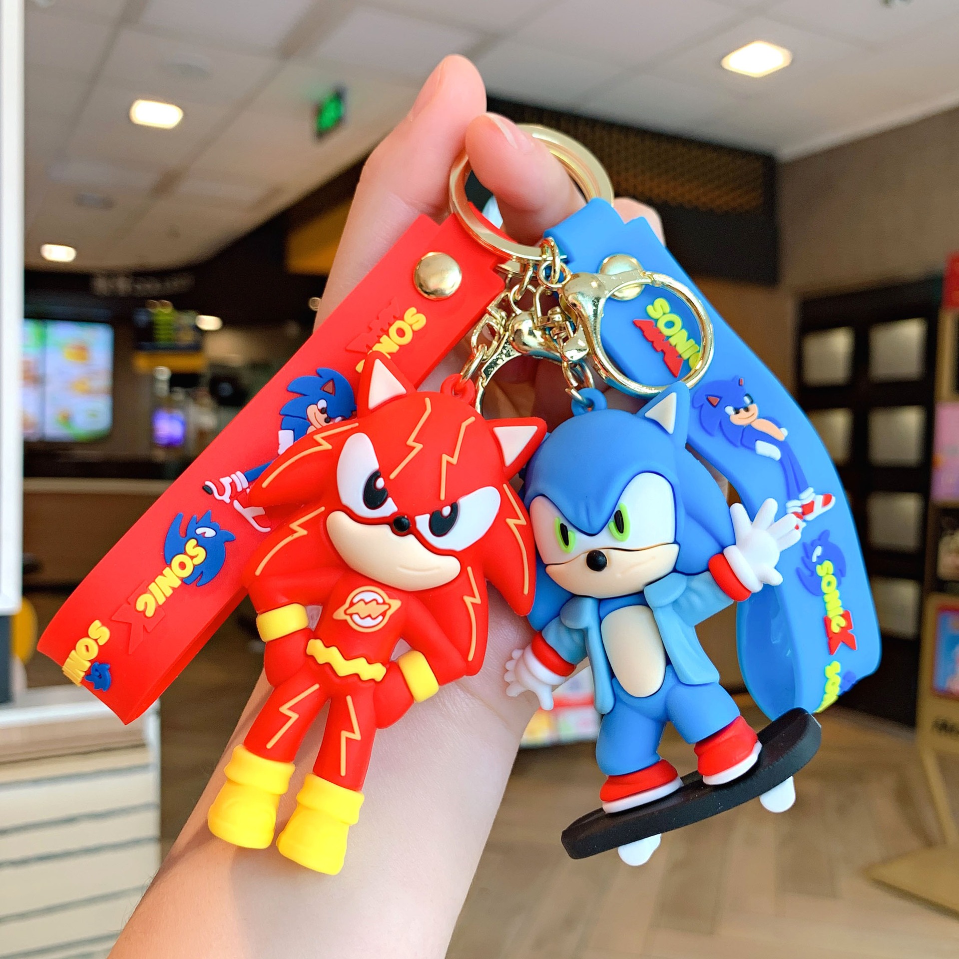 Car Accessories In Japan - Cute Cartoon Hedgehog Figure Keyring with