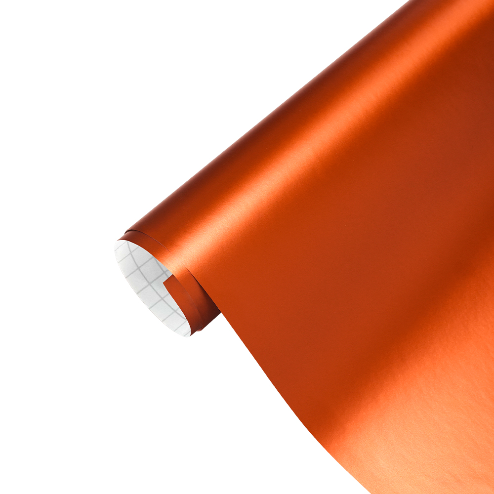 Car Accessories For Winter - Metallic Matte Satin Ice Orange Car