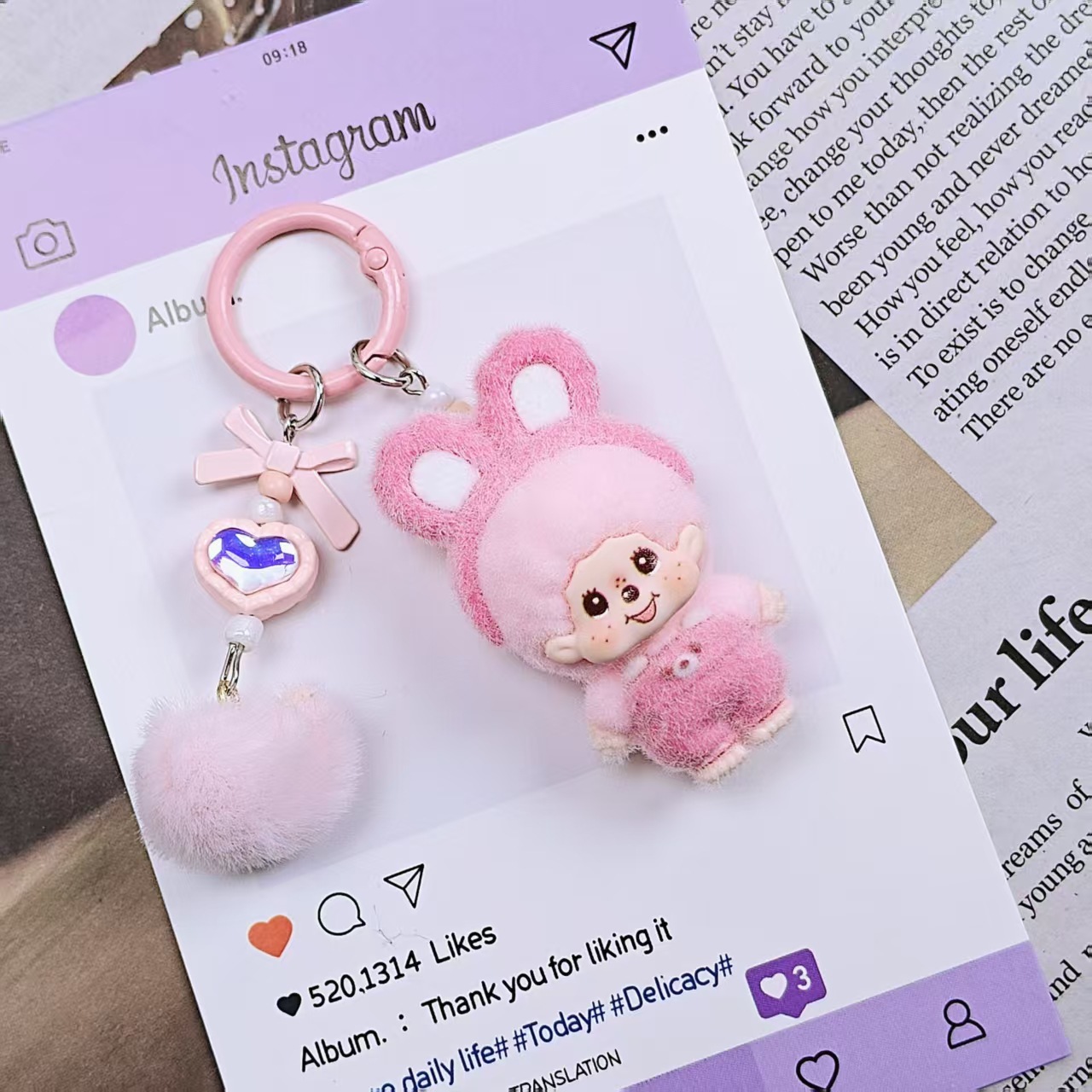 New model Monchhichi Keychain  – Car Accessories Cute recenzja i cena