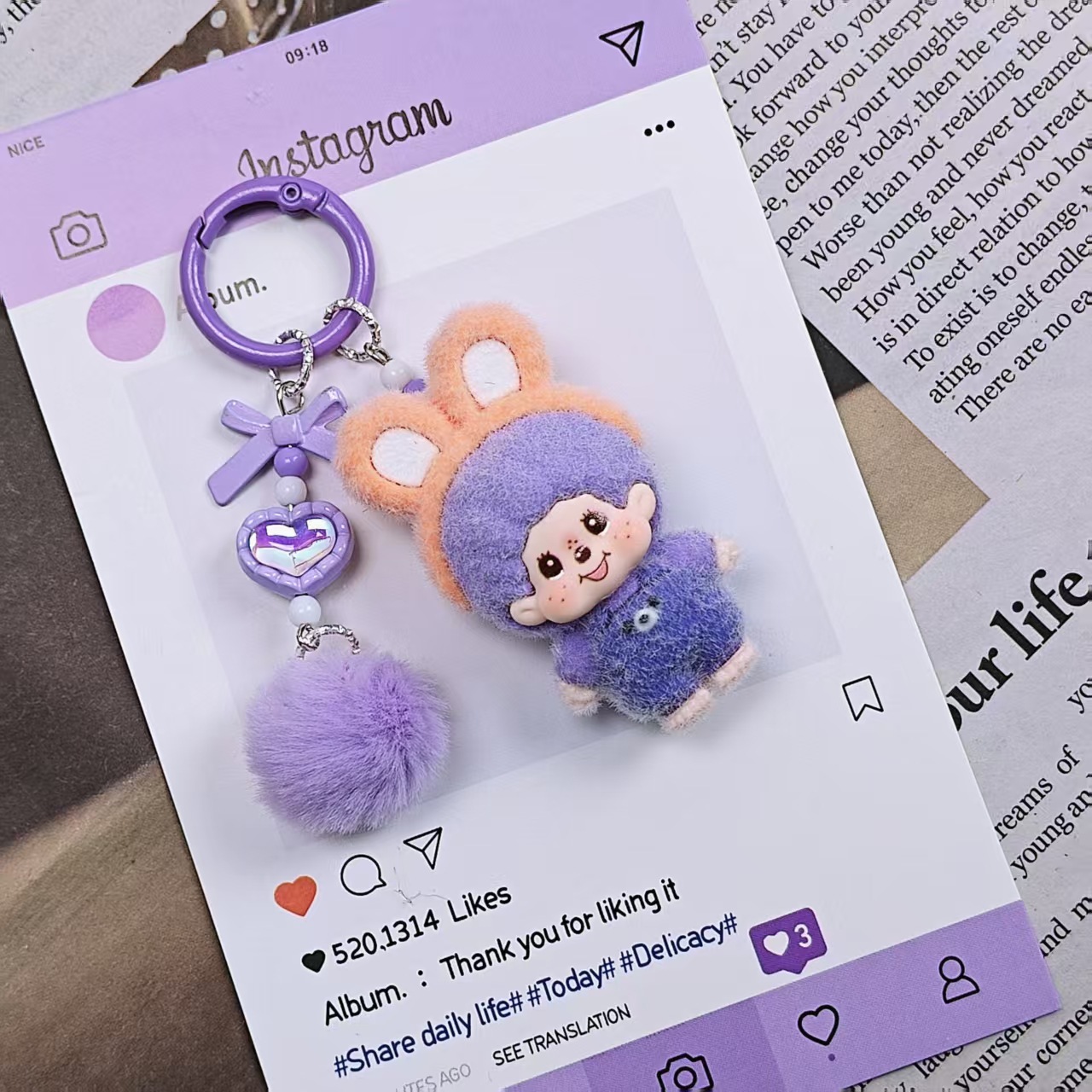 New model Monchhichi Keychain  – Car Accessories Cute recenzja i cena