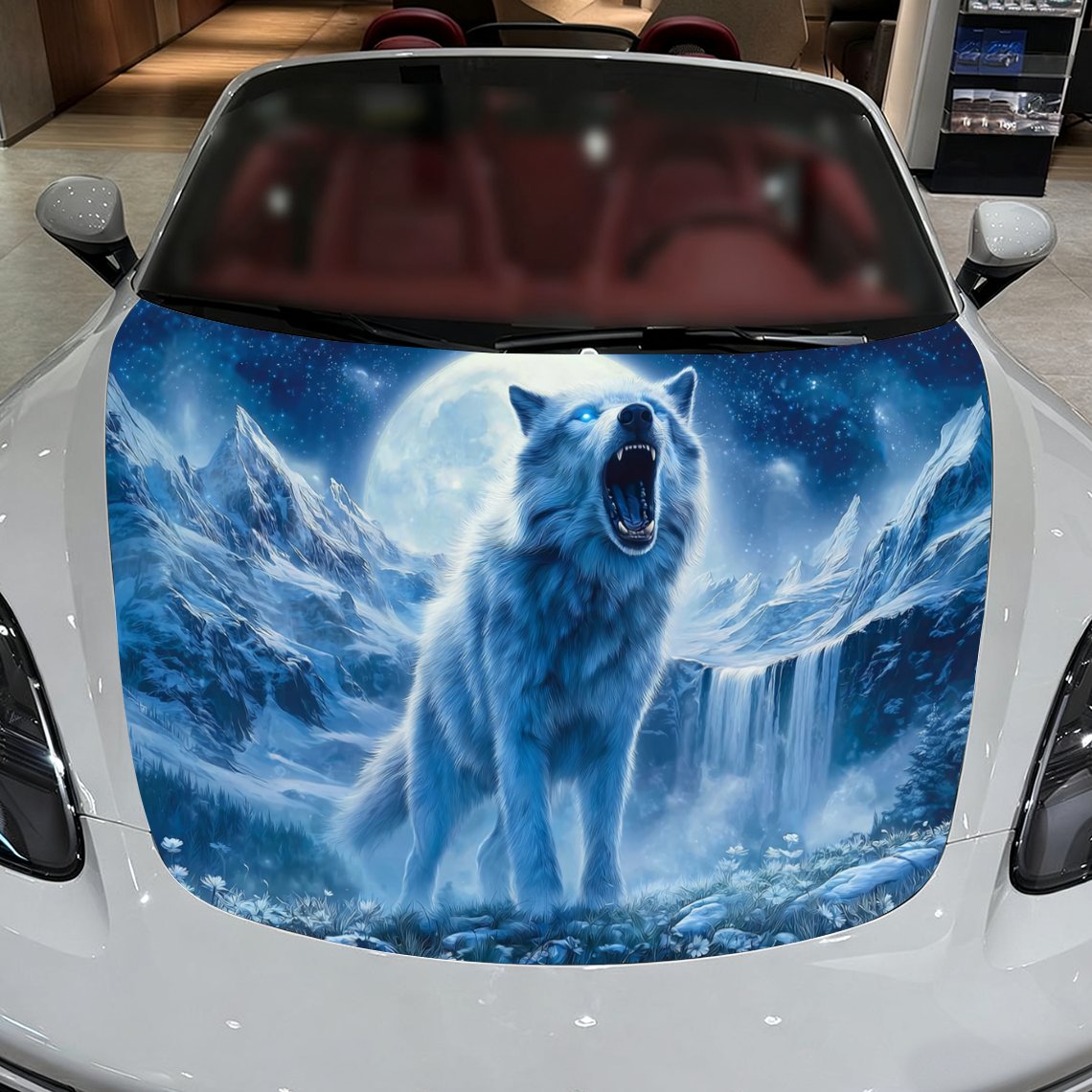 Winter Mountain Night Scene Wo – Car Accessories For Winter recenzja i cena