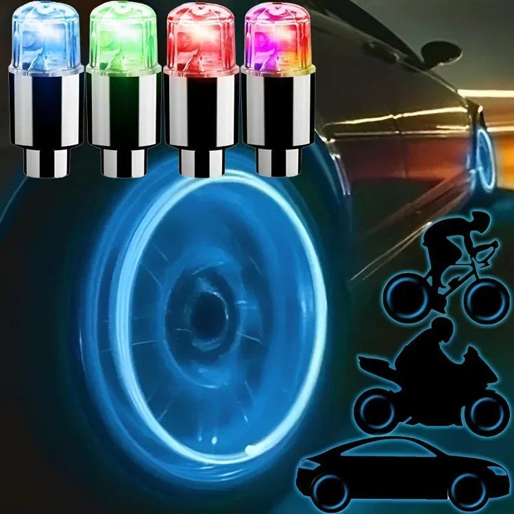 Bicycle Tire Valve Cap LED Lig – Car Accessories Light recenzja i cena