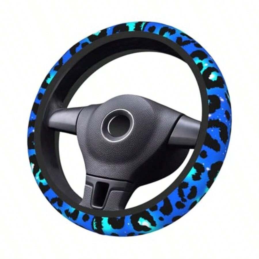 Blue Leopard Print Steering Wh – Steering Wheel Cover recenzja i cena