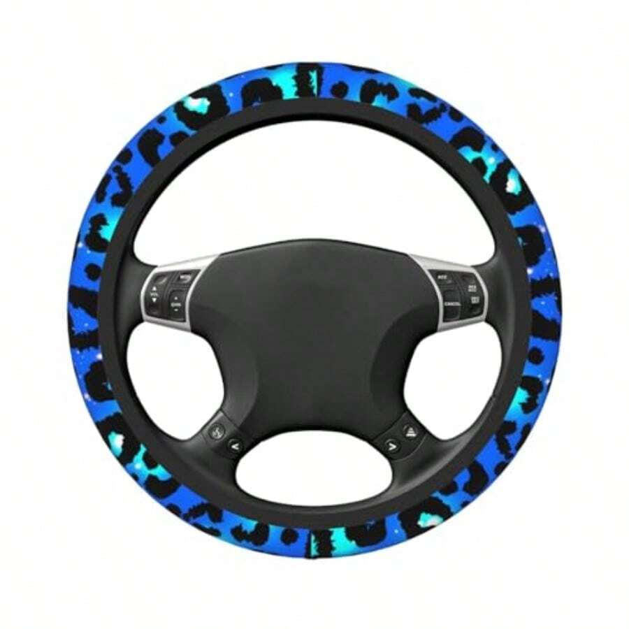 Blue Leopard Print Steering Wh – Steering Wheel Cover recenzja i cena
