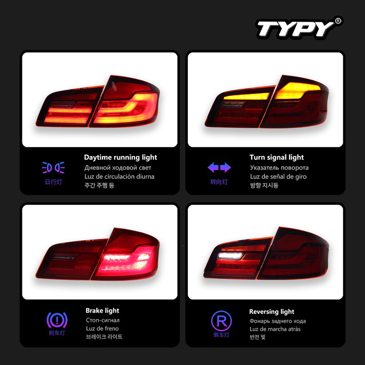 TYPY Car Tail Lights For BMW 5 – Car Accessories Light recenzja i cena