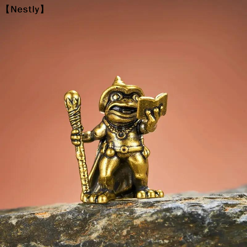 Vintage Brass Frog Wizard Stat – Car Accessories Oman recenzja i cena