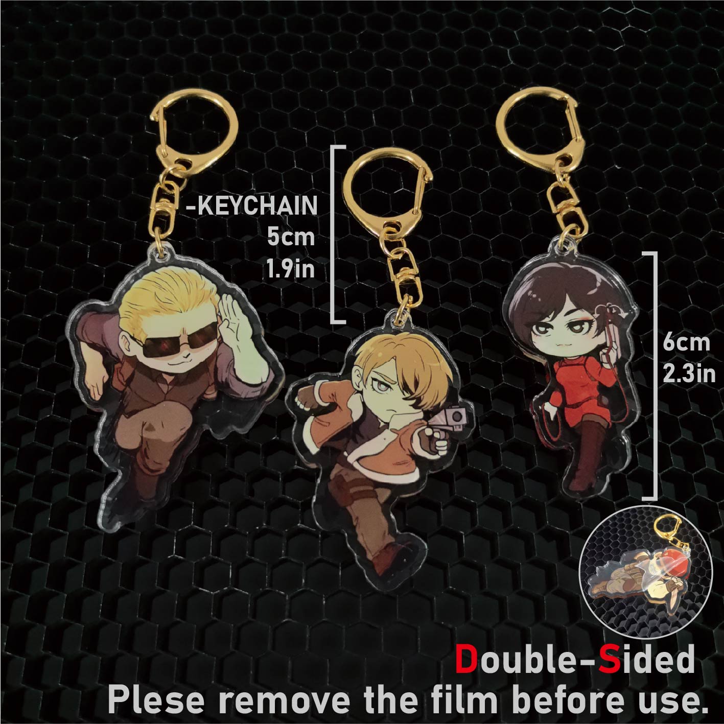Resident Evil Keychain，Leon，Ad – Car Accessories Hanging recenzja i cena
