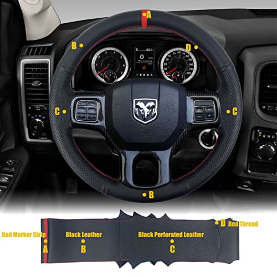 Black Side Perforated Leather  – Steering Wheel Cover recenzja i cena