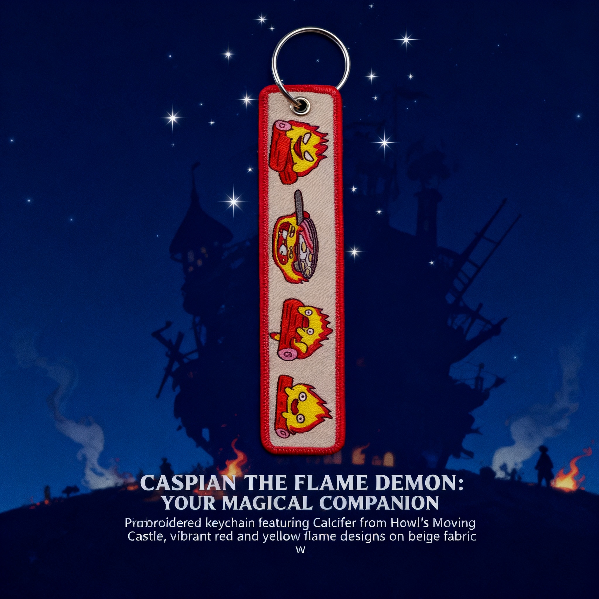 Anime Fire Embroidery Key Fobs – Car Accessories In Japan recenzja i cena
