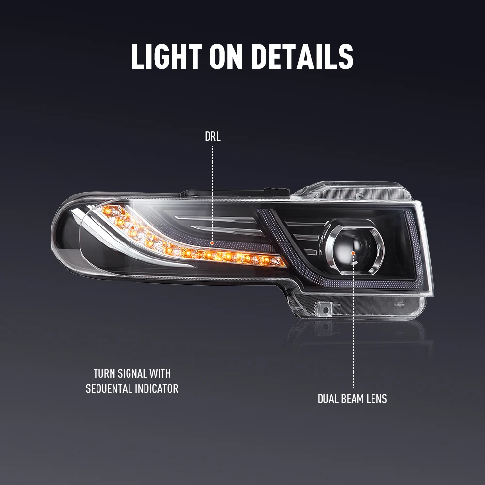 2PCs Car Styling Head Lamp for – Car Accessories Light recenzja i cena